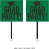 Graduation Party Yard Sign Green and Black view 4