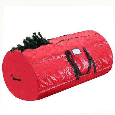 ProPik Christmas Tree Storage Bag | Fits Up to 7' Tall Disassembled Holiday Tree | 52 X 30 X 30 Artificial Tree Container with Handles | Storage Case Box with Sleek Zipper (Red)