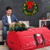 ProPik Christmas Tree Storage Bag | Fits Up to 7' Tall Disassembled Holiday Tree | 52 X 30 X 30 Artificial Tree Container with Handles | Storage Case Box with Sleek Zipper (Red) view 2