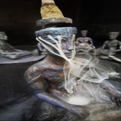 Art By Kazami Thinker: Backflow Incence Fountain (Matt Black - Paint Your Own)