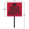 Graduation Party Yard Sign Red and Black view 2
