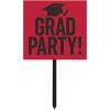 Graduation Party Yard Sign Red and Black view 4