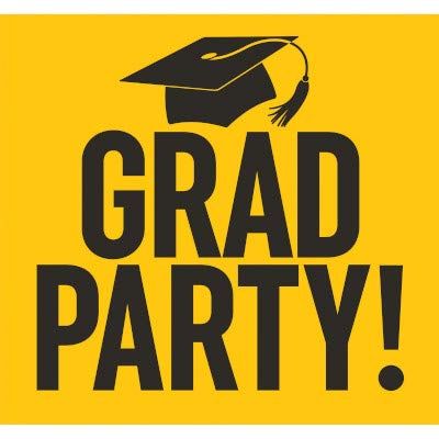 Graduation Party Yard Sign Yellow and Black