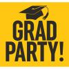 Graduation Party Yard Sign Yellow and Black view 1