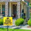 Graduation Party Yard Sign Yellow and Black view 2