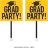 Graduation Party Yard Sign Yellow and Black view 3
