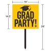 Graduation Party Yard Sign Yellow and Black view 4
