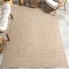 nuLOOM 4' x 6' Solid Hand Braided Indoor/Outdoor Area Rug, Pet-Friendly, High Traffic, Weather Resistant, for Patio, Balcony, Bedroom, Living Room, Dining Room, Wynn Tan view 3