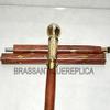 Mahira Nautical Brass Designer Handle Wooden Walking Stick in Three Fold Nautical Cane 36" Gift B view 2