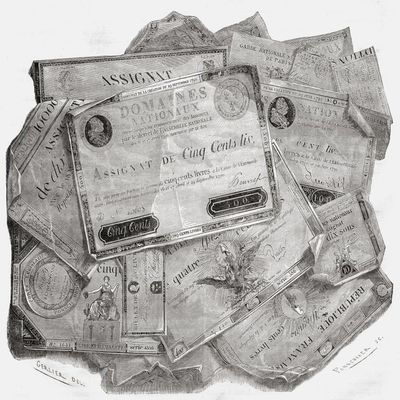 Planche Dassignats Interest Bearing Bonds Any Of The Notes Issued As Paper Currency In France (17891796) By The Revolutionary Government And Secured By Confiscated LandsEngraved By Pannemaker After Ge