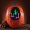 Bats Witches Pumpkin Projector Pumpkin Carving Accessory, 3.5", Purple Green view 1