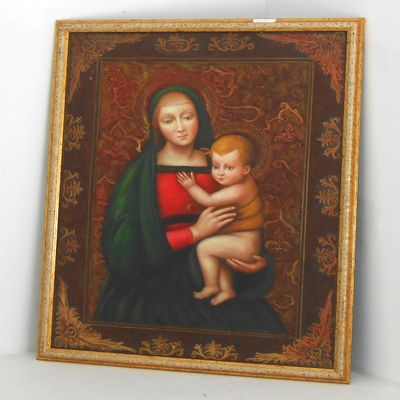 1980 Virgin Mary Icon, Hand Paint/Gift / Home Decorative