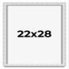 Poster Palooza 22x28 Shadow Box Silver Whitewash Siena Display Frame | 1.5 Inches Deep | 1.125 Inch Moulding Width | Includes Shatter Resistant Acrylic Plexiglass, Backing and Hanging Hardware view 1