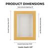16x24 Shadow Box Frame Traditional Natural 15/16" Deep | 1" Depth of Usable Space | Interior Size 16x24 or 24x16 Inches| UV Resistant Acrylic, Acid-Free Backing, Wall Hangers | Made in USA view 3