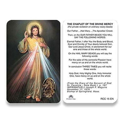 SF001 Catholic & Religious Gifts, RCC Divine Mercy Prayer Card English 25/PKG