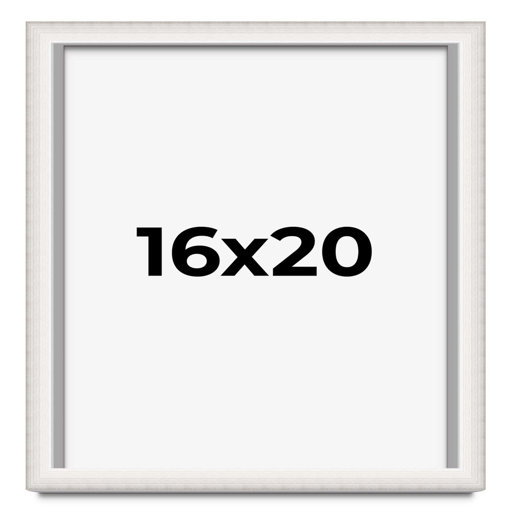 16x20 Shadow Box Silver Brushed Display Frame | 1.5 Inches Deep | 1 Inch Wide Moulding | Includes Shatter Resistant Acrylic Plexiglass, Backing and Hanging Hardware