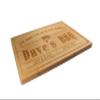 BambooMN Custom Laser Engraved Bamboo Cutting Board - The Man, The Meat, The Legend - 1 Piece - 24" x 17.25" x 1" (Grooved) view 1