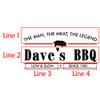 BambooMN Custom Laser Engraved Bamboo Cutting Board - The Man, The Meat, The Legend - 1 Piece - 24" x 17.25" x 1" (Grooved) view 2