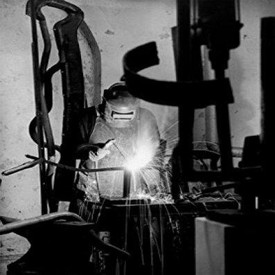 Posterazzi SAL2553586LARGE Welder Welding in a Factory Poster Print, 24 x 36