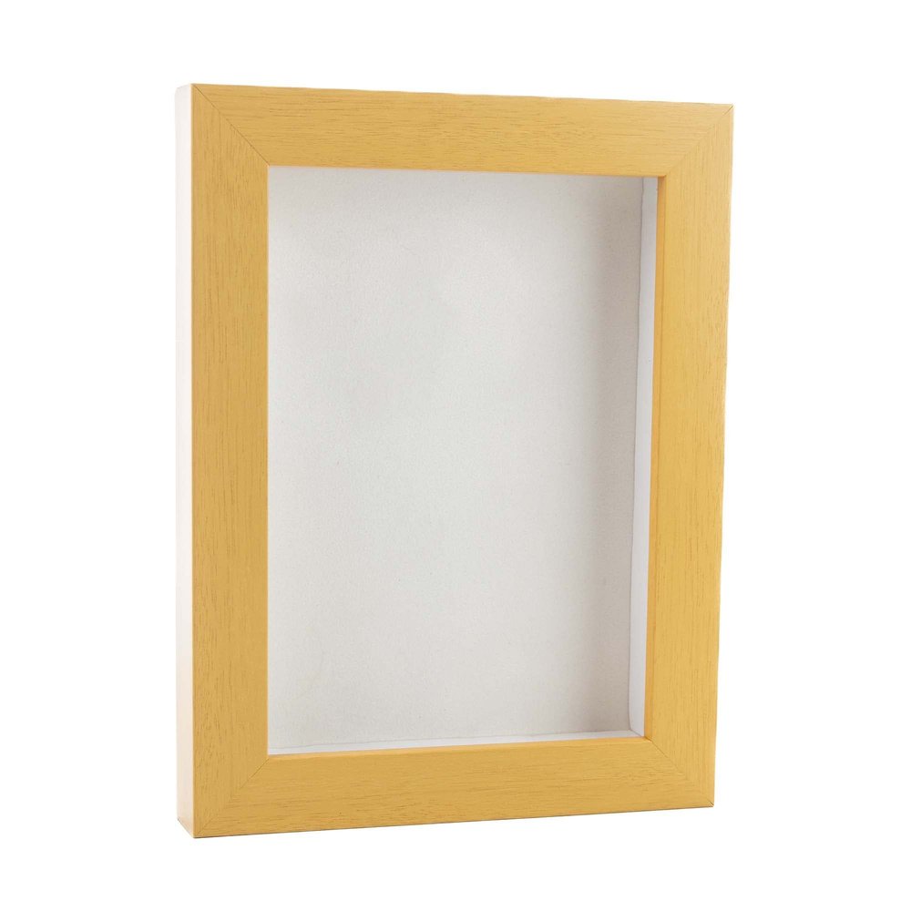 19x25 Shadow Box Frame Traditional Natural 15/16" Deep | 1" Depth of Usable Space | Interior Size 19x25 or 25x19 Inches| UV Resistant Acrylic, Acid-Free Backing, Wall Hangers | Made in USA