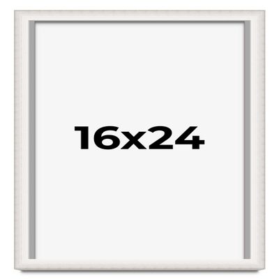 16x24 Shadow Box Silver Brushed Display Frame | 1.5 Inches Deep | 1 Inch Wide Moulding | Includes Shatter Resistant Acrylic Plexiglass, Backing and Hanging Hardware