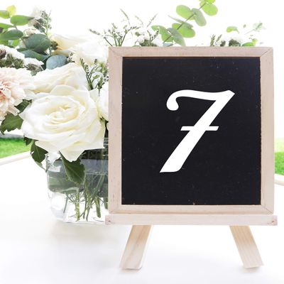 Soft Pink - Table Numbers 3" Vinyl Decal Stickers - Wedding Seating