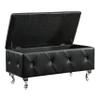 Christies Home Living Crystal Tufted Storage Bench (Black) view 1