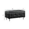 Christies Home Living Crystal Tufted Storage Bench (Black) view 3