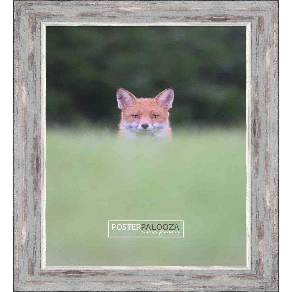 Poster Palooza 8.5x11 Frame (Letter Size) Contemporary Pewter Complete Wood Picture or Document Frame with UV Acrylic Plexiglass, Foam Board Backing & Hardware Included