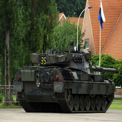 Posterazzi PSTJAE100012M The Leopard 1A5 MBT of the Belgian Army in action Poster Print, 16 x 11
