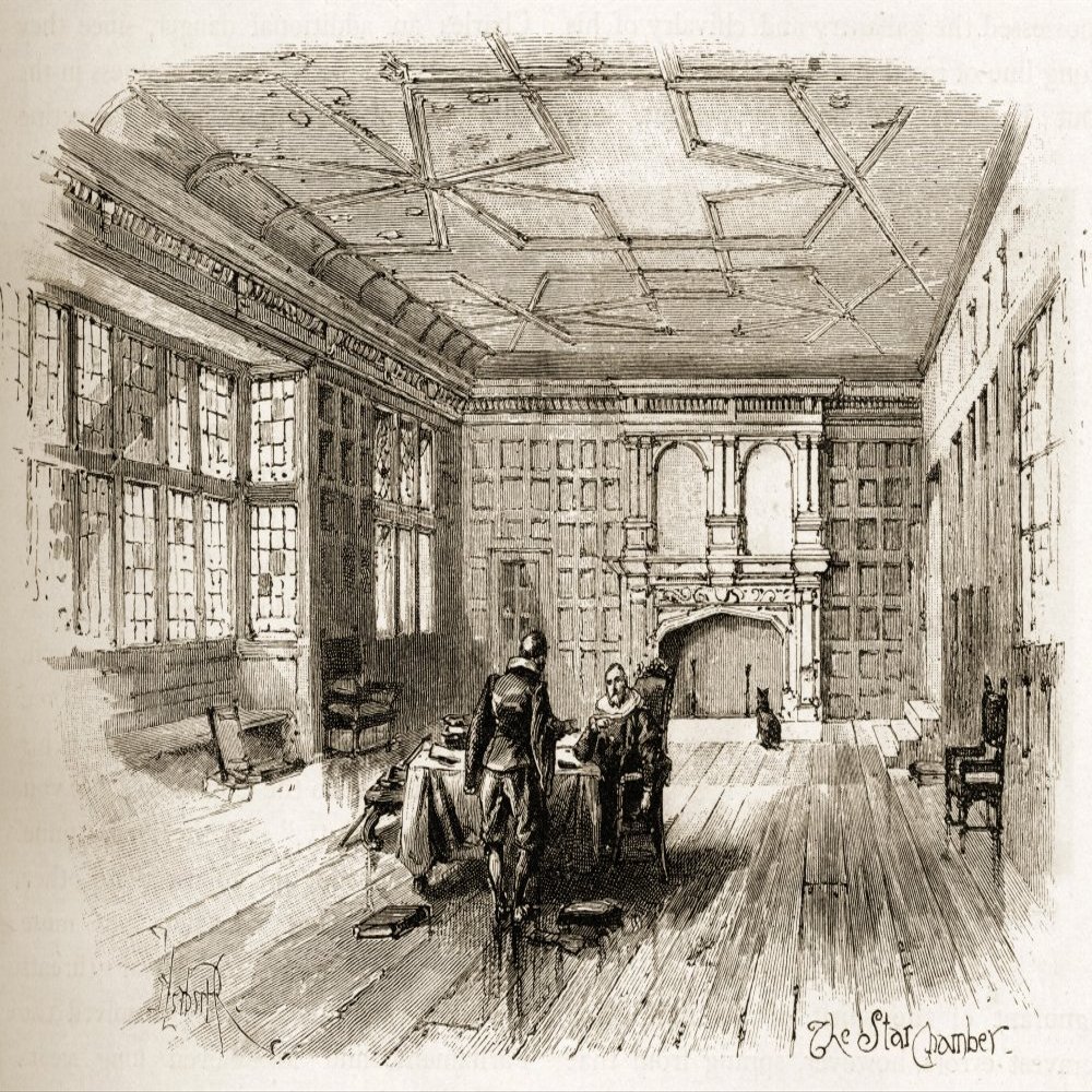 The Star Chamber Was An English Court Of Law At The Royal Palace Of Westminster So Named Because The Court Chamber Had A Large Star Painted On Its Ceiling The Star Chamber Evolved From Meetings Of The