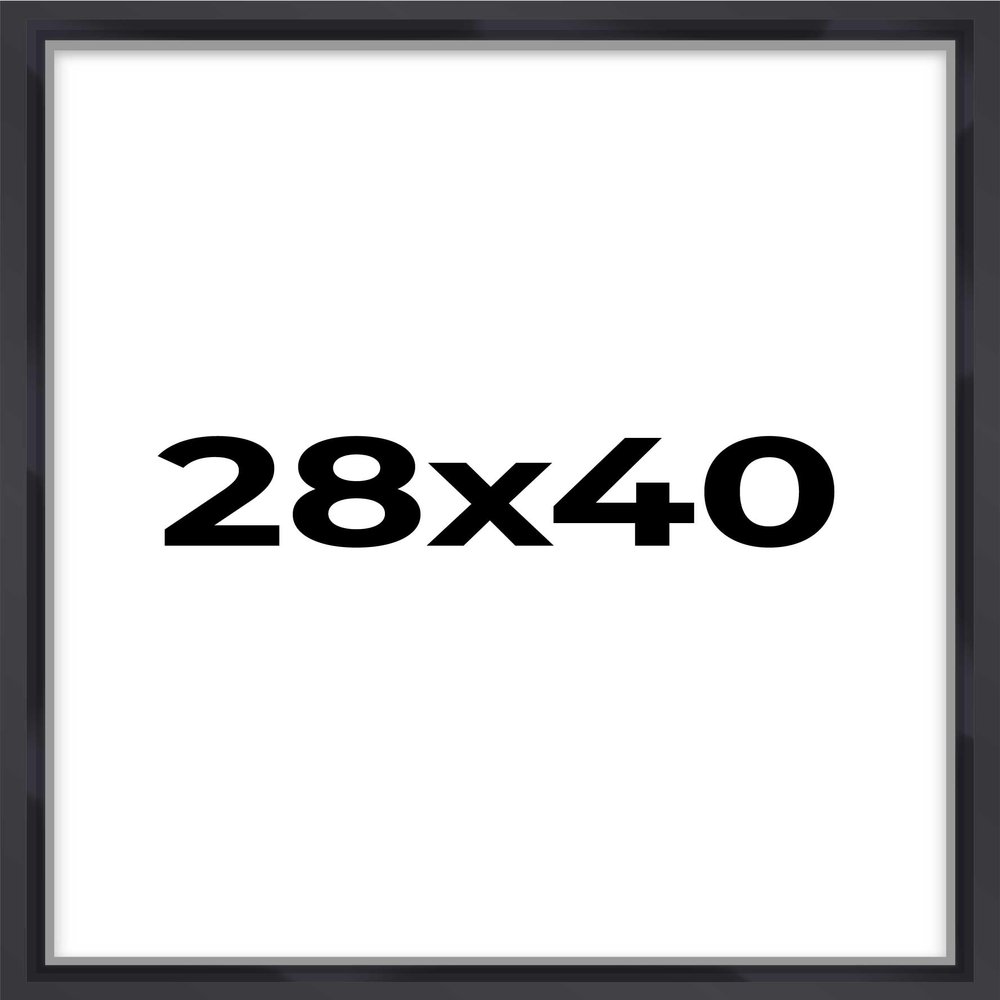 28x40 Black Shadowbox Frame - Shadow Box Frame Interior Size 28x40 by 1.5 Inches Deep - Black Frame Made to Display Items Up to 1.5 Inches Deep Includes Shatter Resistant Acrylic, Backing, Hardware