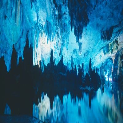 Posterazzi PPI161272S Reed Flute Cave in Guilin Guangxi Province People's Republic of China Poster Print, 27 x 9