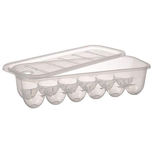 TAVERNIT Refridgerator Storage Basket, 12 Eggs, Clear Plastic