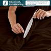 Shreem Linen 3-Piece Zipper Closure Duvet Cover Set (1 Duvet Cover & 2 Pillowcase) Cotton Ultra Soft - 112" x 100", Chocolate Solid view 4