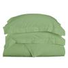 3-Piece Zipper Closure Duvet Cover Set (1 Duvet Cover & 2 Pillowcase) Cotton Ultra Soft - 92" x 104" King, Sage Stripe view 1
