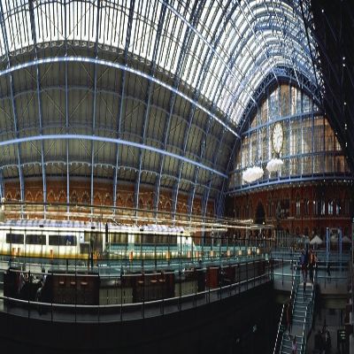 Posterazzi PPI151426S Interiors of a Railroad St Pancras Railway Station Somers Town London England Poster Print, 27 x 9
