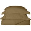 3-Piece Zipper Closure Duvet Cover Set (1 Duvet Cover & 2 Pillowcase) Cotton Ultra Soft - 92" x 104" King, Taupe Stripe view 1