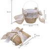 Patty Both Bowknot Ring Bearer Pillow and Rustic Wedding Flower Girl Basket Set 7 x 7 inches view 2