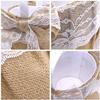 Patty Both Bowknot Ring Bearer Pillow and Rustic Wedding Flower Girl Basket Set 7 x 7 inches view 4