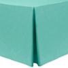 Ultimate Textile -2 Pack- Shantung - Majestic 4 ft. Fitted Tablecloth - Fits 24 x 48-Inch Rectangular Tables, Caribbean Blue view 1