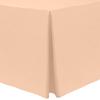 Ultimate Textile -2 Pack- Shantung - Majestic 4 ft. Fitted Tablecloth - Fits 24 x 48-Inch Rectangular Tables, Ice Peach Blush view 1