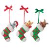 Adorable Puppy in Stocking Clay Christmas Ornaments, Set of 3 view 1