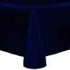Ultimate Textile -10 Pack- Reversible Shantung Satin - Majestic 70 x 104-Inch Oval Tablecloth, Deep Royal Indigo view 1
