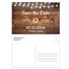 Custom - Rustic Wedding Save the Date Invitation Postcard - Set of 25, Personalized Wedding Invitation, Rustic Wedding view 1