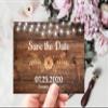 Custom - Rustic Wedding Save the Date Invitation Postcard - Set of 25, Personalized Wedding Invitation, Rustic Wedding view 2