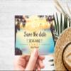 Custom - Beach Party Save the Date Invitation Postcard - Set of 25, Personalized Party Invitation, Hawaiian Party, Destination Party view 2