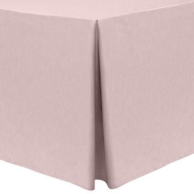 Ultimate Textile -10 Pack- Shantung - Majestic 8 ft. Fitted Tablecloth - Fits 30 x 96-Inch Rectangular Tables - 36" H, Ice Pink