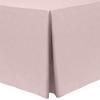 Ultimate Textile -10 Pack- Shantung - Majestic 8 ft. Fitted Tablecloth - Fits 30 x 96-Inch Rectangular Tables - 36" H, Ice Pink view 1