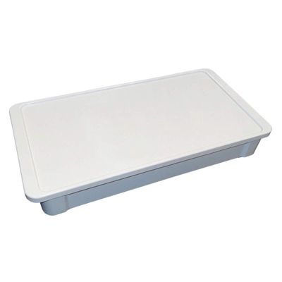 Molded Fiberglass - 8082185269 - MOLDED FIBERGLASS Lid: 24 in x 12 in, White, Fiberglass Reinforced Composite